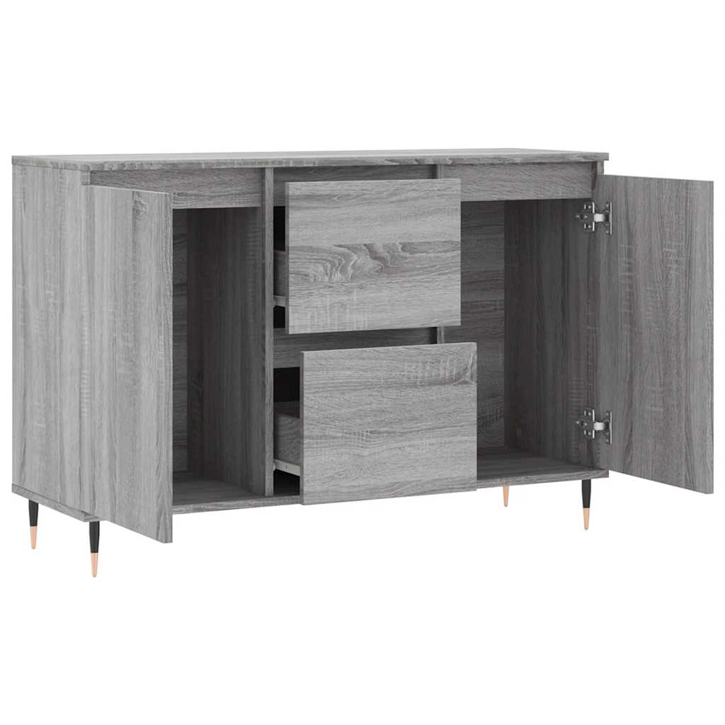 Sideboard Grey Sonoma 101.5x35x70 cm Engineered Wood