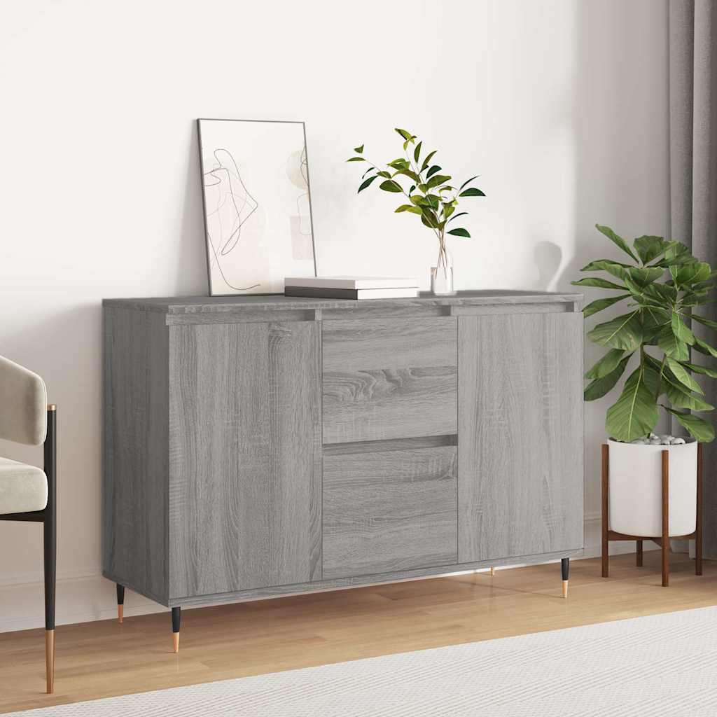 Sideboard Grey Sonoma 101.5x35x70 cm Engineered Wood