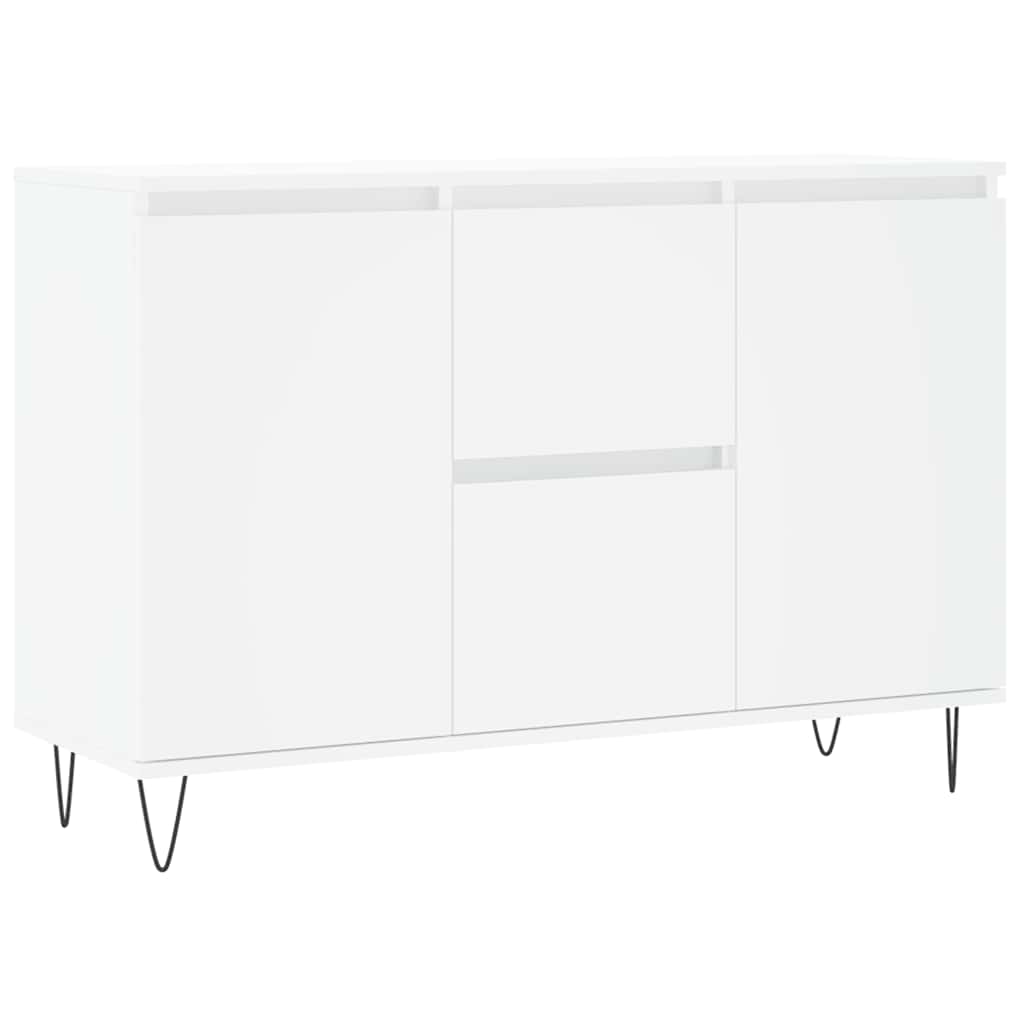 Sideboard White 101.5x35x70 cm Engineered Wood