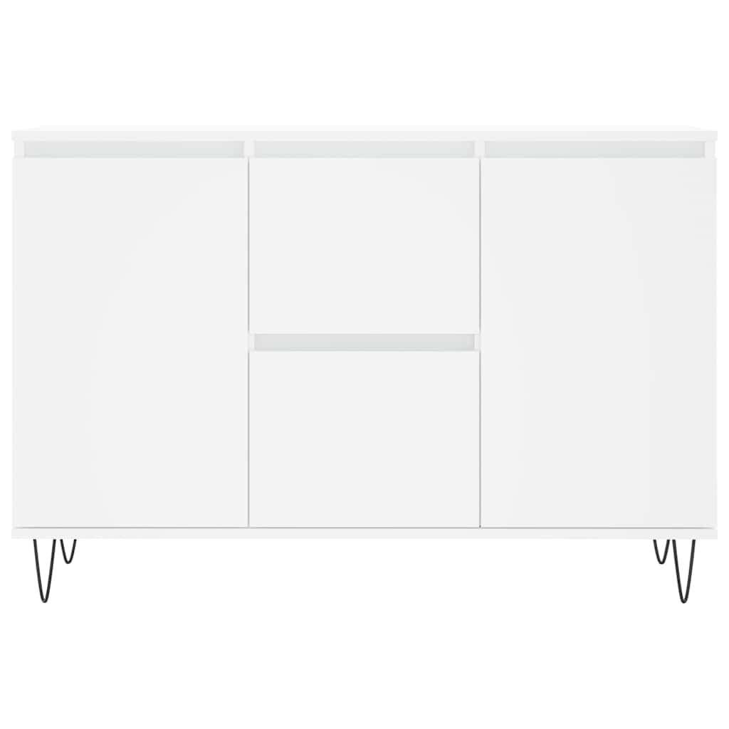 Sideboard White 101.5x35x70 cm Engineered Wood