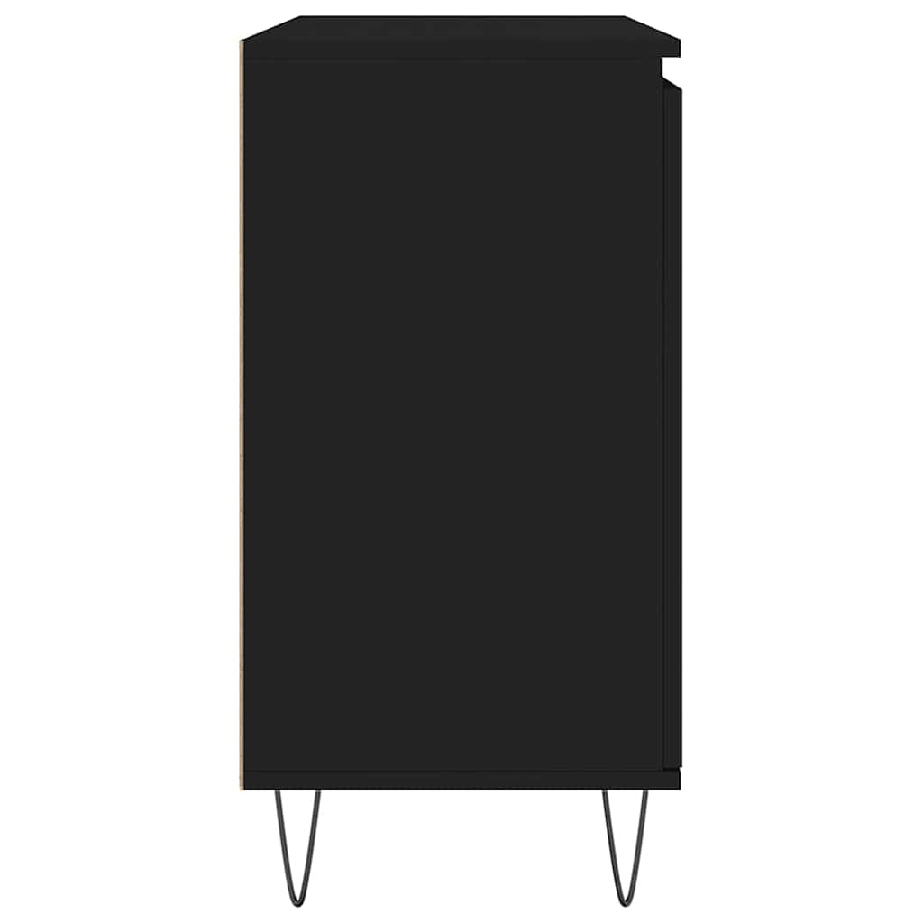 Sideboard Black 101.5x35x70 cm Engineered Wood