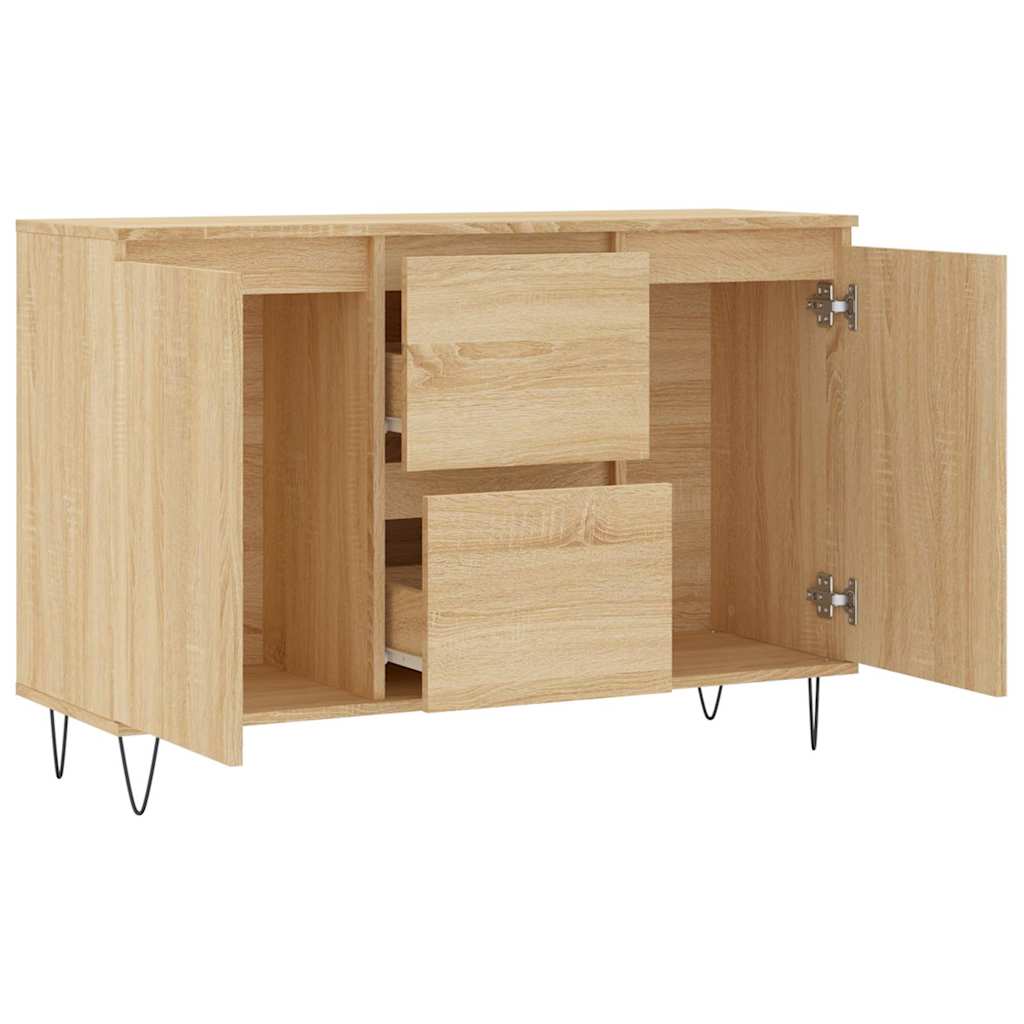 Sideboard Sonoma Oak 101.5x35x70 cm Engineered Wood