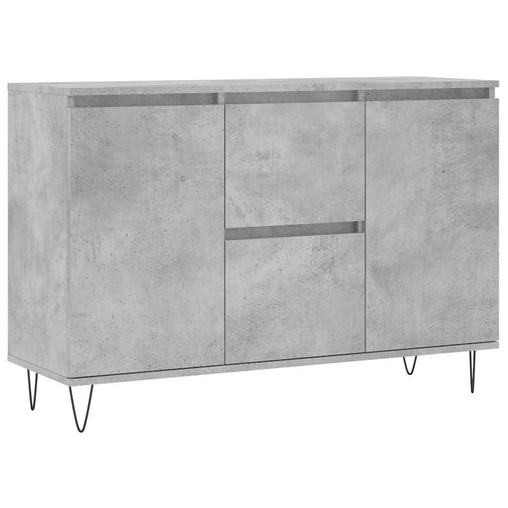 Sideboard Concrete Grey 101.5x35x70 cm Engineered Wood