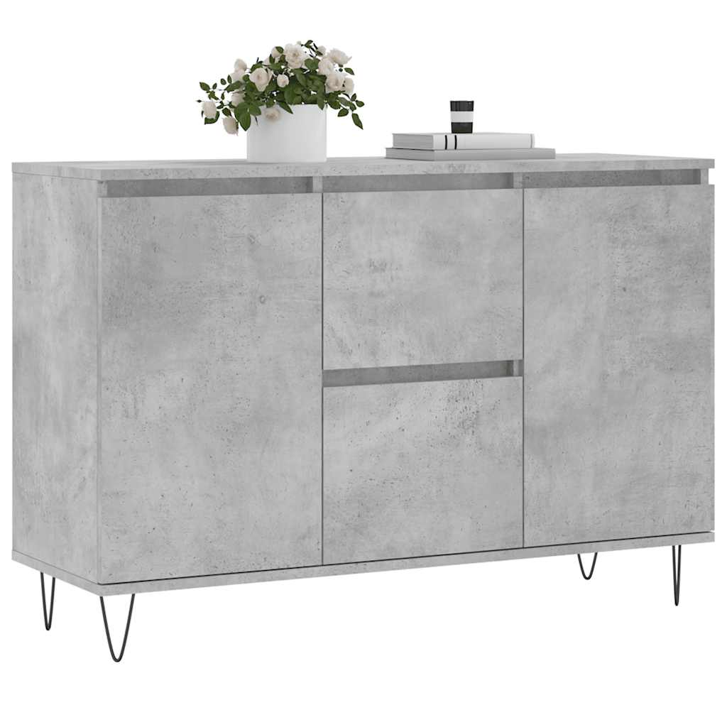 Sideboard Concrete Grey 101.5x35x70 cm Engineered Wood