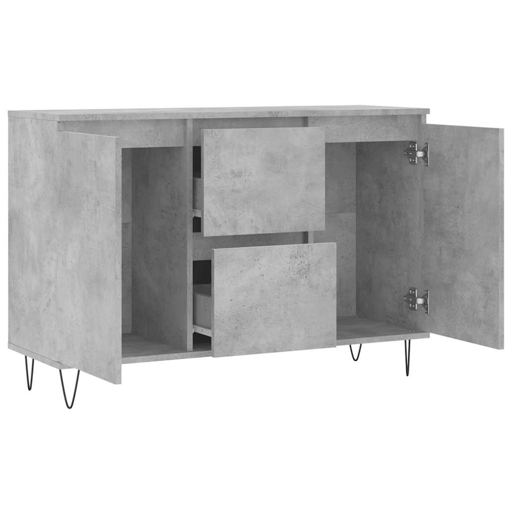 Sideboard Concrete Grey 101.5x35x70 cm Engineered Wood