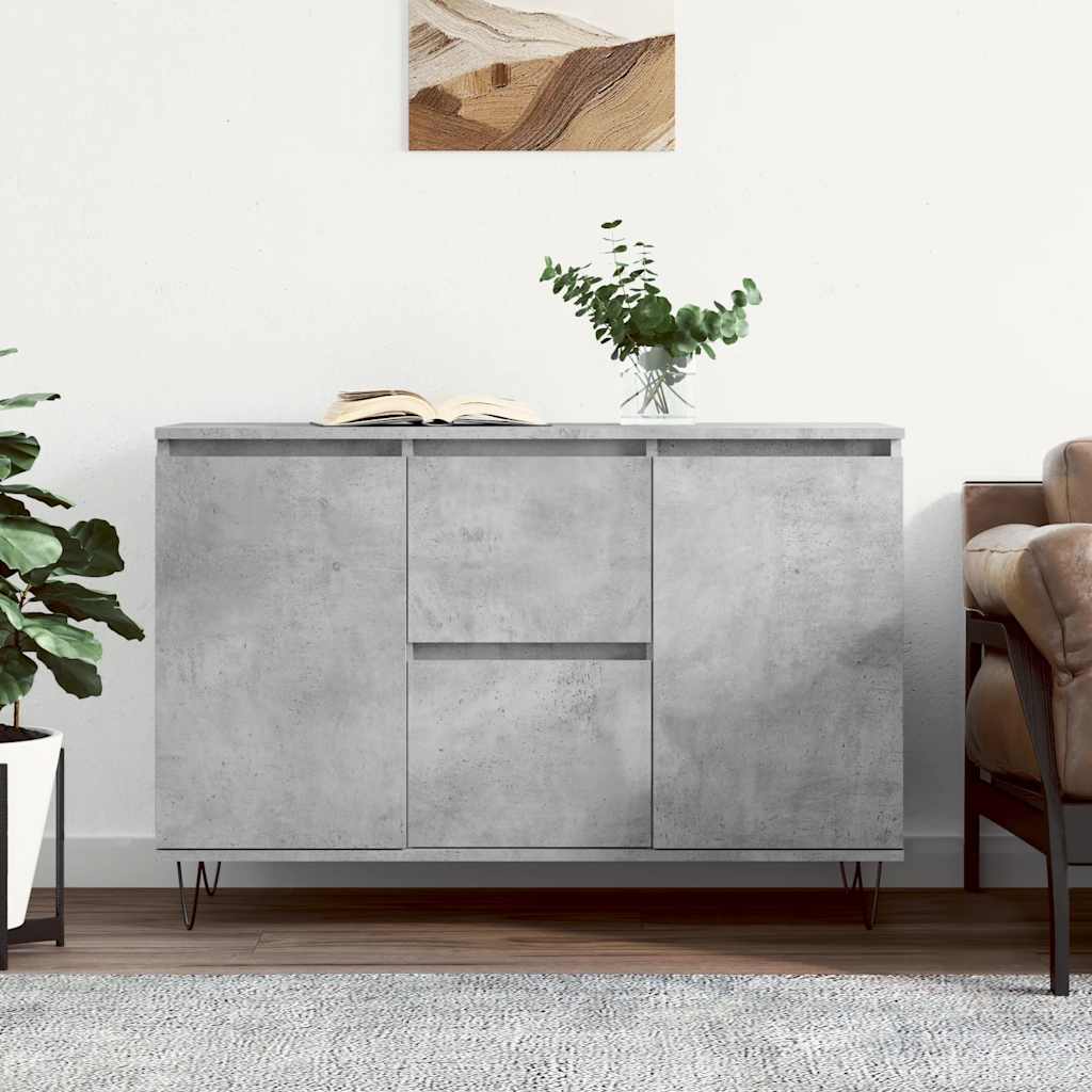 Sideboard Concrete Grey 101.5x35x70 cm Engineered Wood