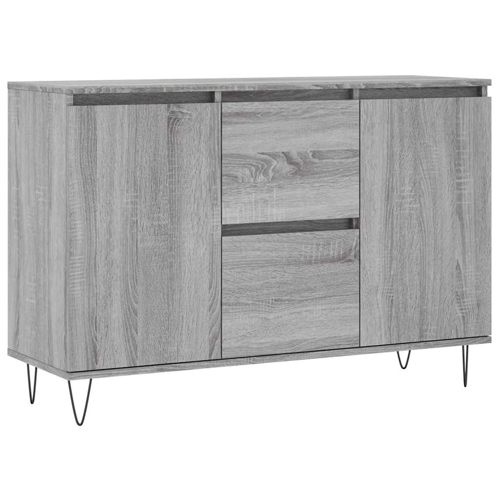 Sideboard Grey Sonoma 101.5x35x70 cm Engineered Wood
