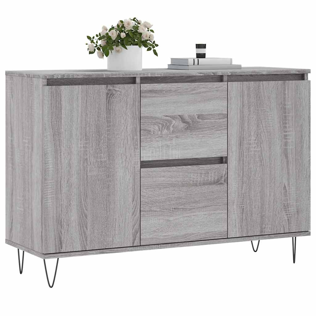 Sideboard Grey Sonoma 101.5x35x70 cm Engineered Wood