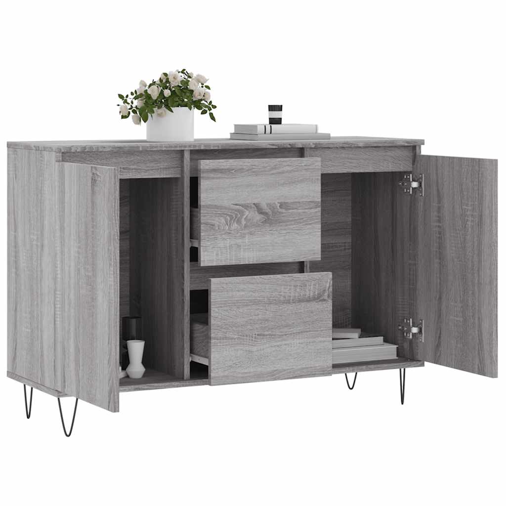 Sideboard Grey Sonoma 101.5x35x70 cm Engineered Wood