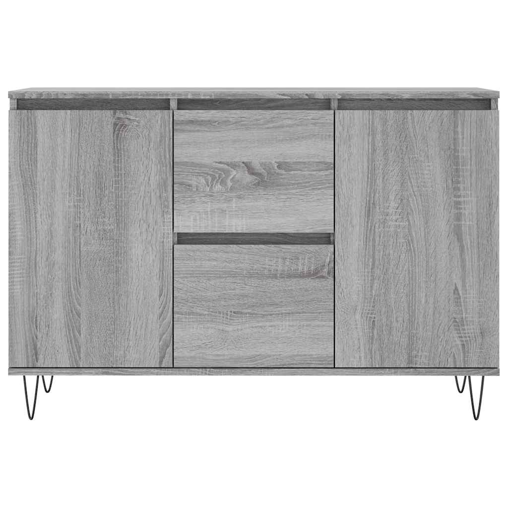 Sideboard Grey Sonoma 101.5x35x70 cm Engineered Wood