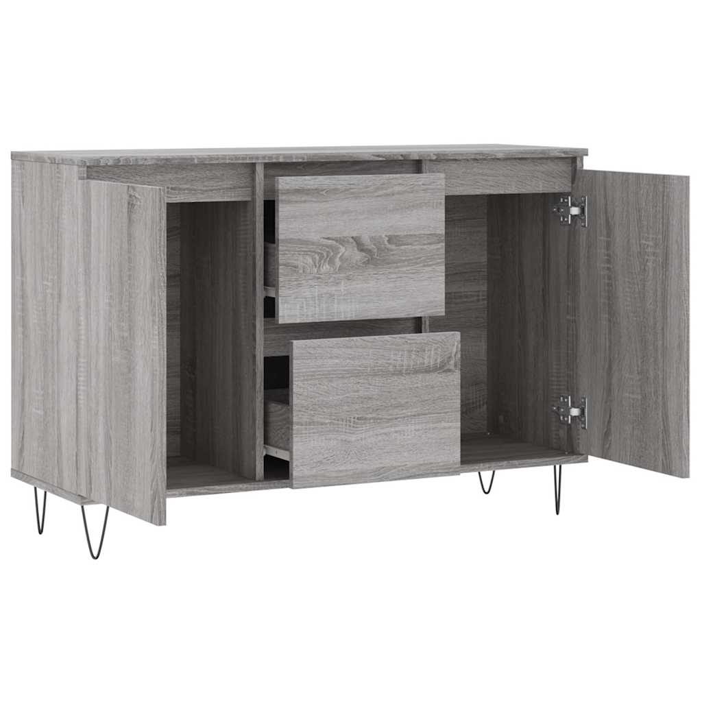Sideboard Grey Sonoma 101.5x35x70 cm Engineered Wood