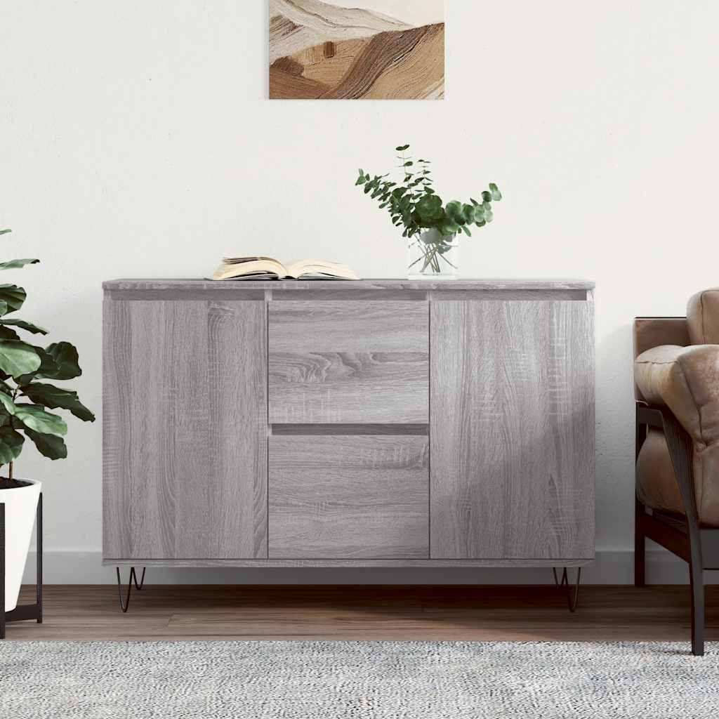 Sideboard Grey Sonoma 101.5x35x70 cm Engineered Wood