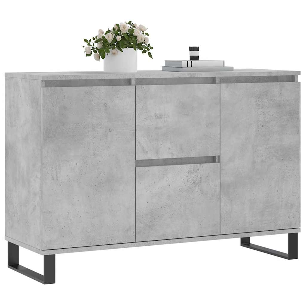Sideboard Concrete Grey 101.5x35x70 cm Engineered Wood