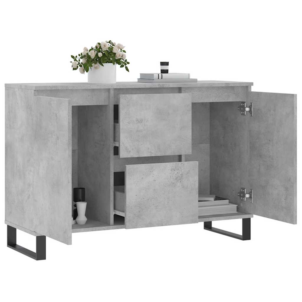 Sideboard Concrete Grey 101.5x35x70 cm Engineered Wood