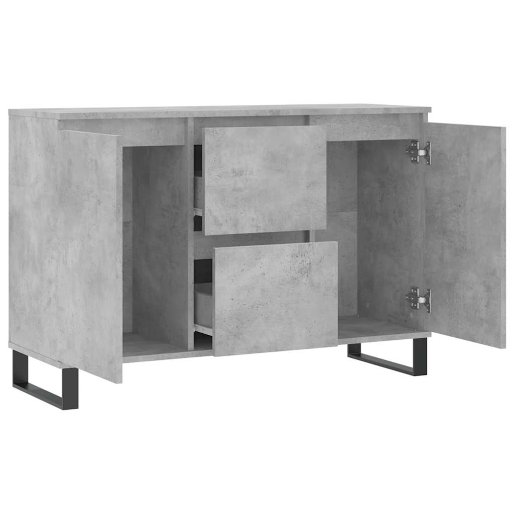 Sideboard Concrete Grey 101.5x35x70 cm Engineered Wood