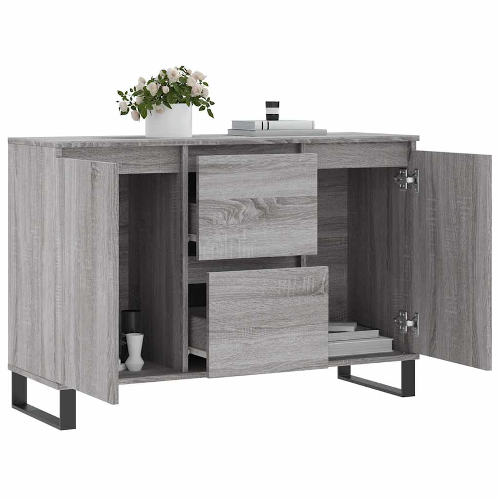 Sideboard Grey Sonoma 101.5x35x70 cm Engineered Wood