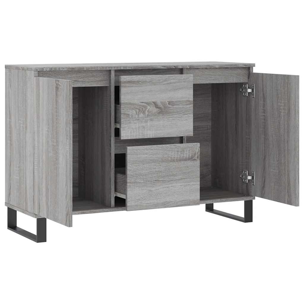Sideboard Grey Sonoma 101.5x35x70 cm Engineered Wood