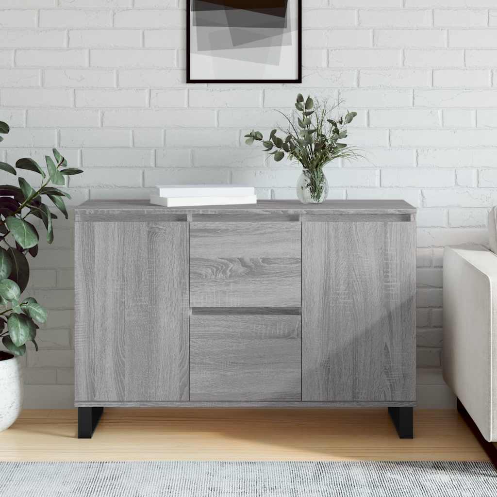 Sideboard Grey Sonoma 101.5x35x70 cm Engineered Wood