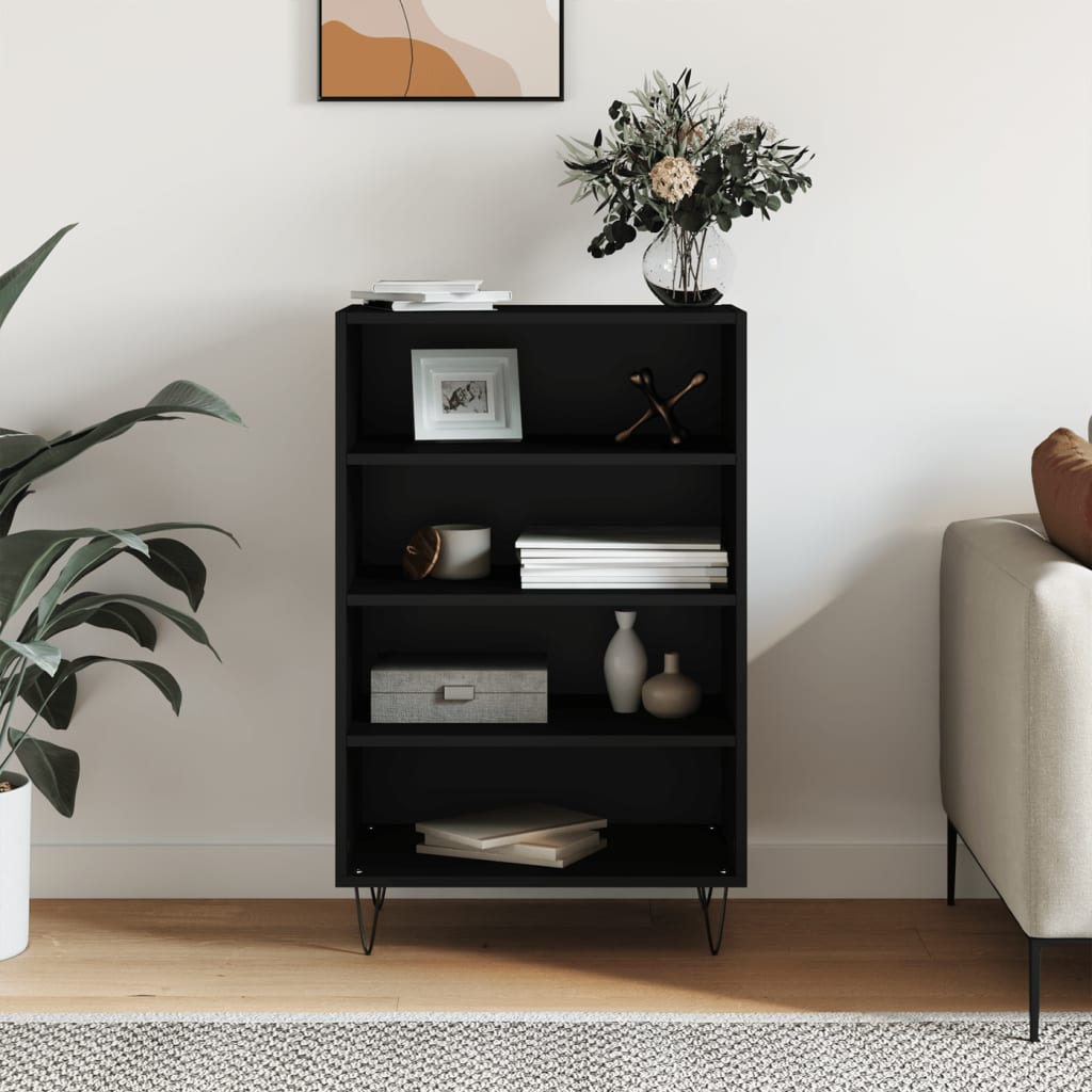 Highboard Black 57x35x90 cm Engineered Wood