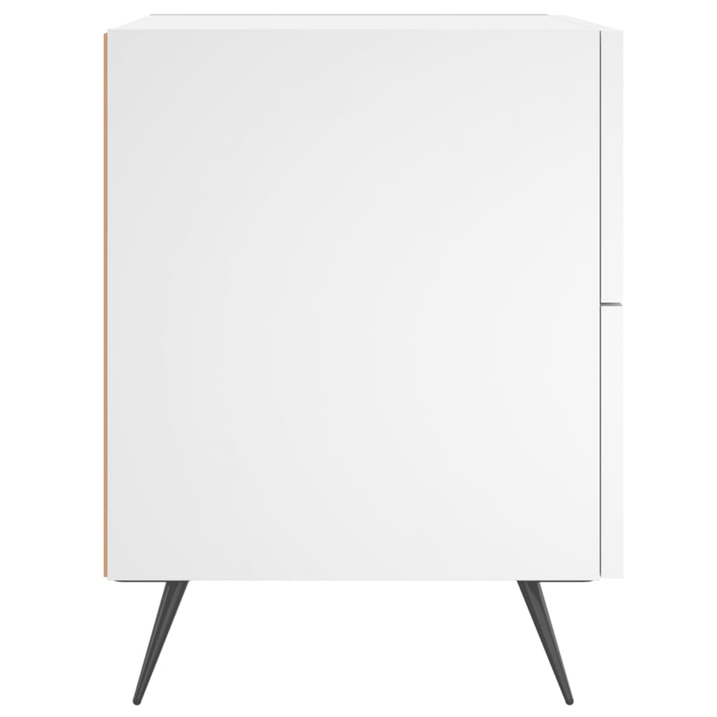 Bedside Cabinet White 40x35x47.5 cm Engineered Wood