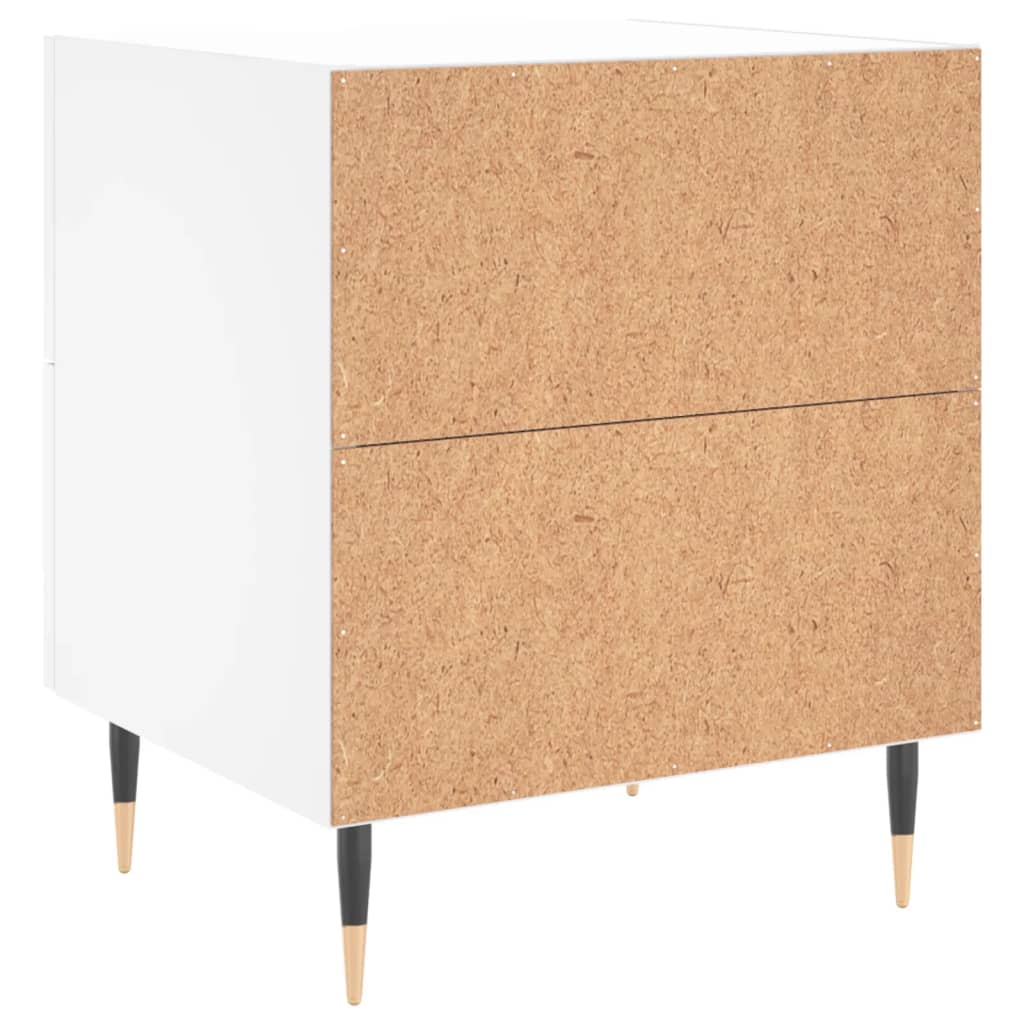 Bedside Cabinet White 40x35x47.5 cm Engineered Wood
