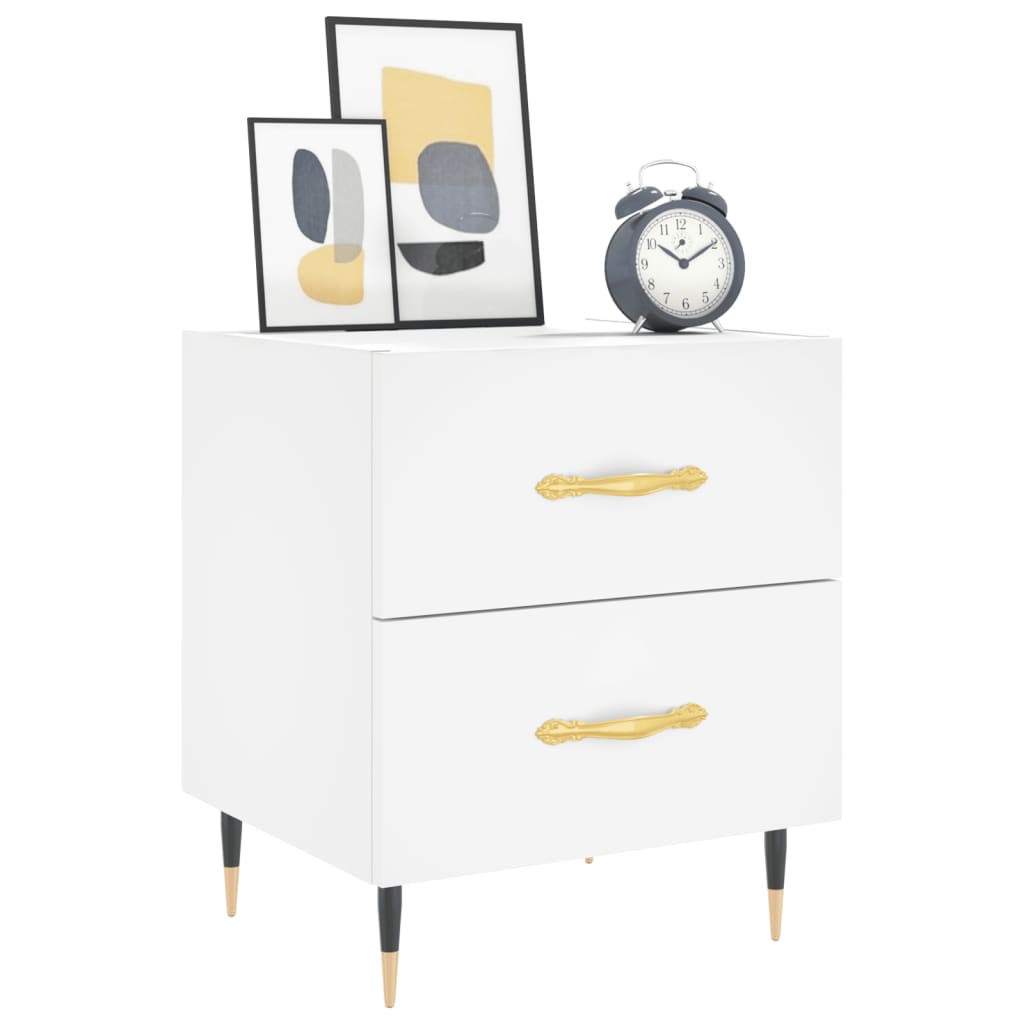 Bedside Cabinets 2 pcs White 40x35x47.5 cm Engineered Wood