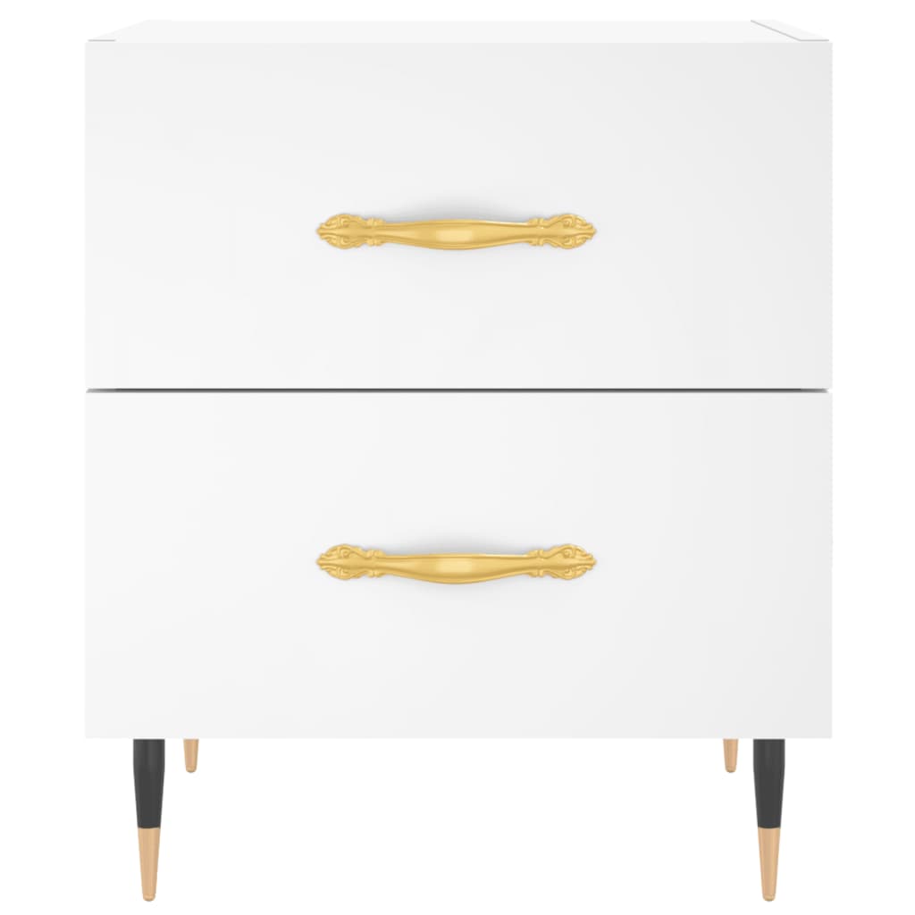 Bedside Cabinets 2 pcs White 40x35x47.5 cm Engineered Wood