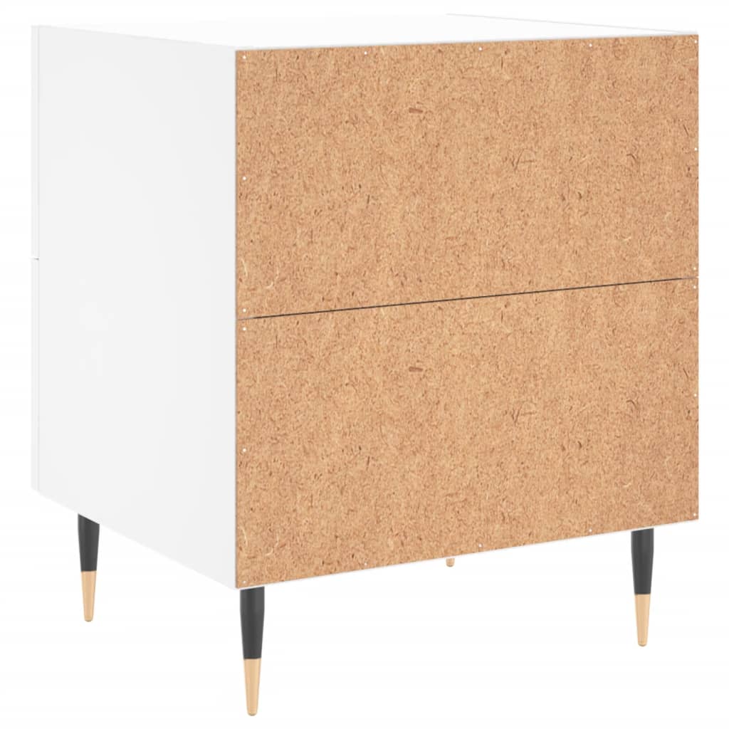 Bedside Cabinets 2 pcs White 40x35x47.5 cm Engineered Wood