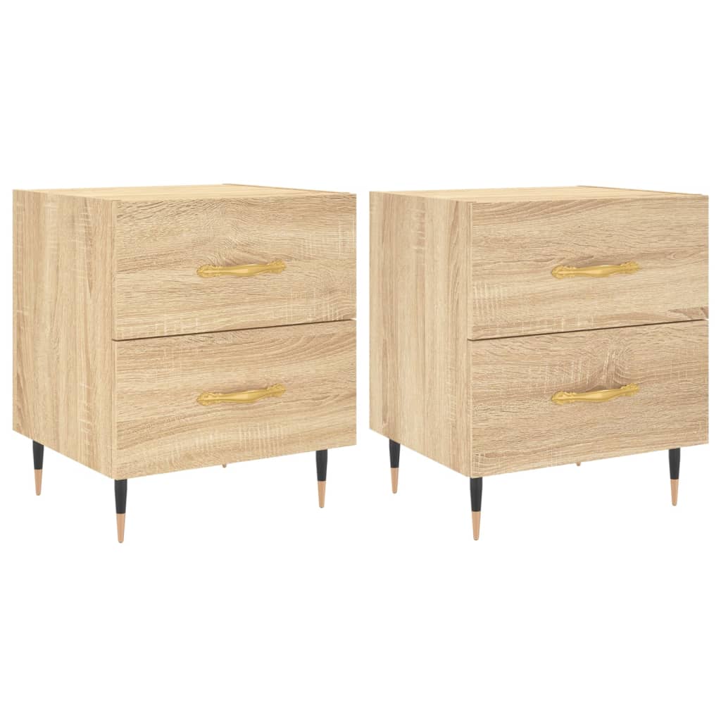 Bedside Cabinets 2 pcs Sonoma Oak 40x35x47.5 cm Engineered Wood