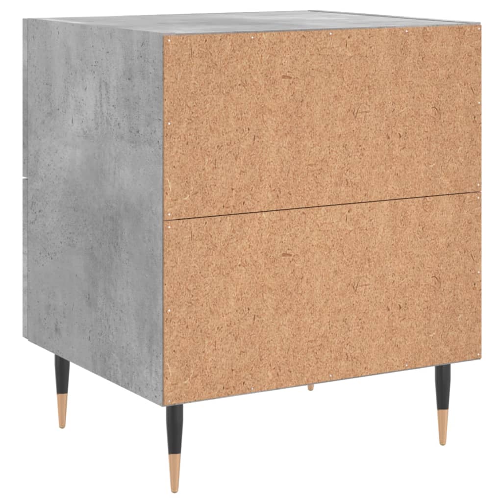 Bedside Cabinet Concrete Grey 40x35x47.5 cm Engineered Wood