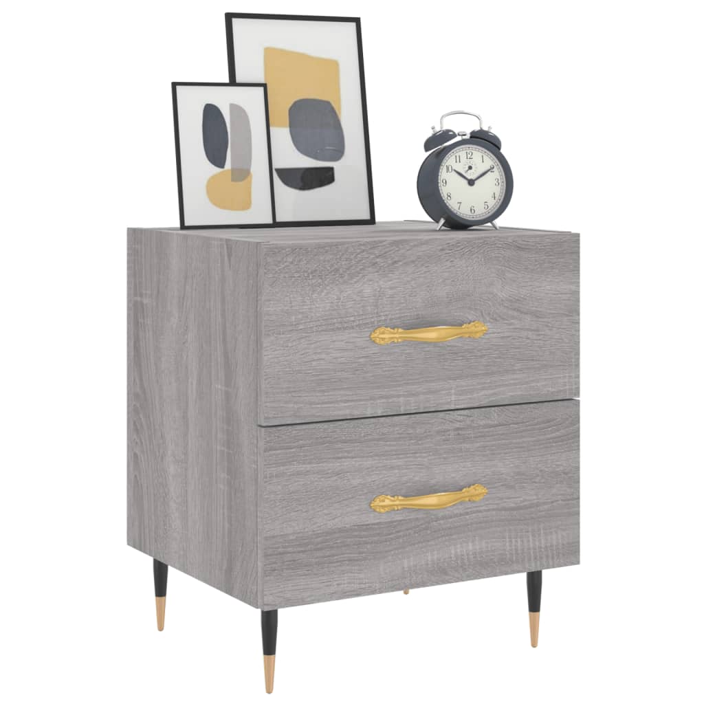 Bedside Cabinets 2 pcs Grey Sonoma 40x35x47.5 cm Engineered Wood