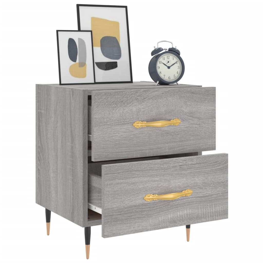 Bedside Cabinets 2 pcs Grey Sonoma 40x35x47.5 cm Engineered Wood