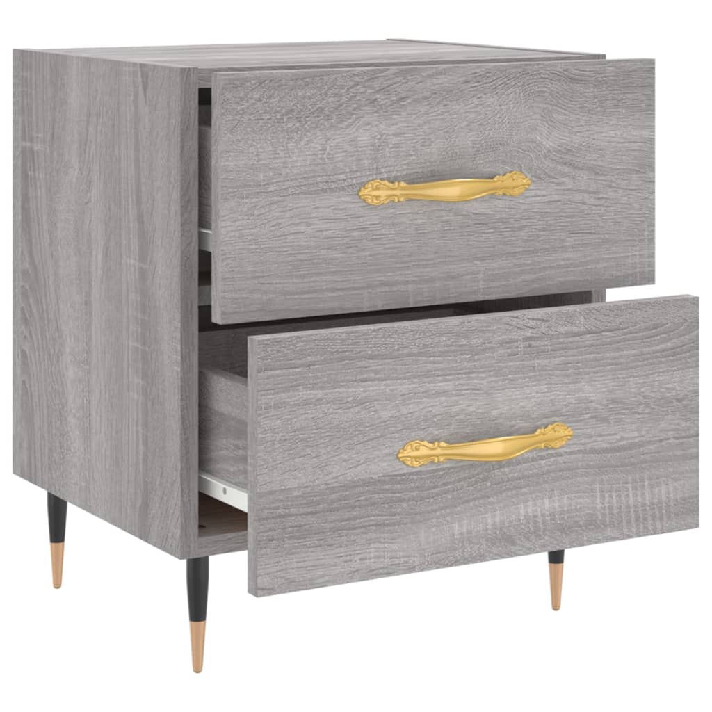 Bedside Cabinets 2 pcs Grey Sonoma 40x35x47.5 cm Engineered Wood