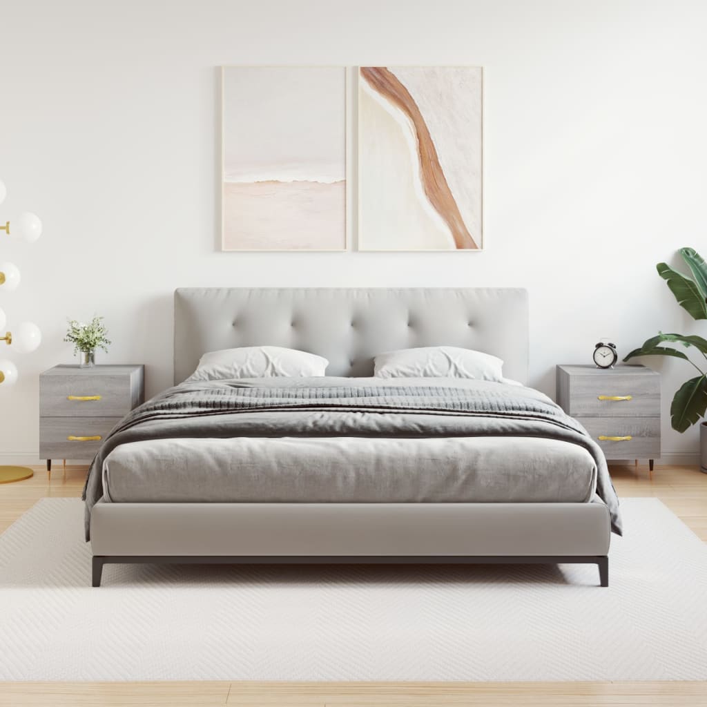 Bedside Cabinets 2 pcs Grey Sonoma 40x35x47.5 cm Engineered Wood