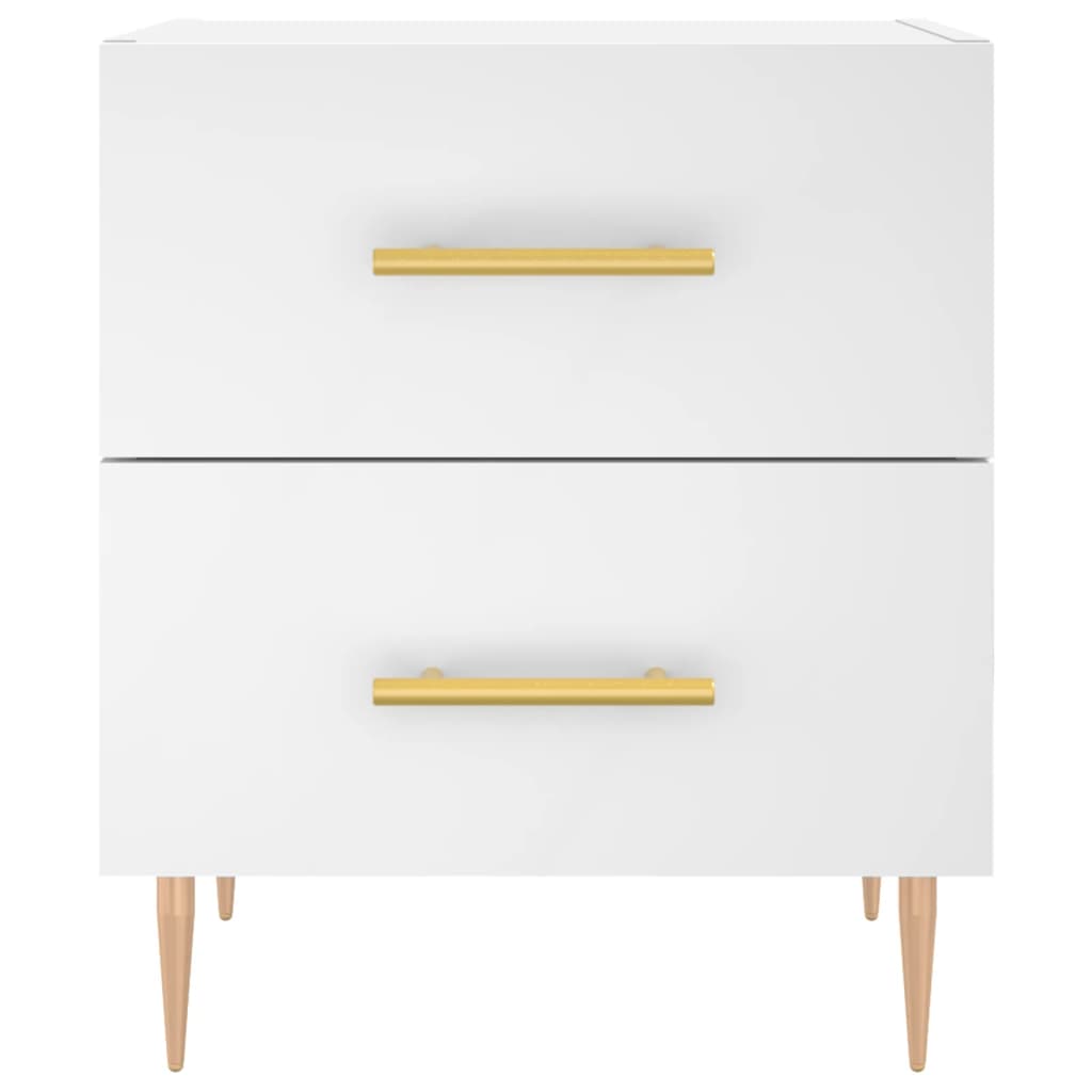 Bedside Cabinet White 40x35x47.5 cm Engineered Wood