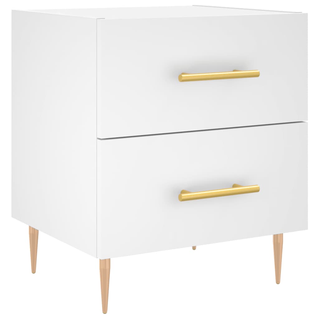Bedside Cabinets 2 pcs White 40x35x47.5 cm Engineered Wood