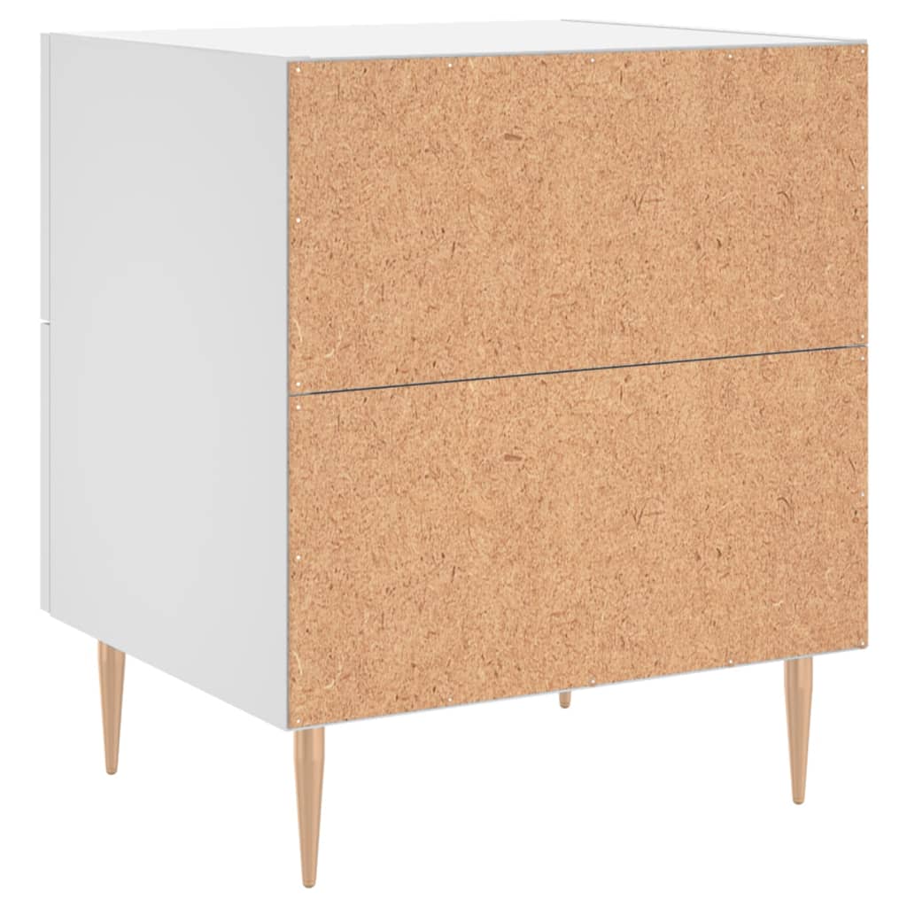 Bedside Cabinets 2 pcs White 40x35x47.5 cm Engineered Wood