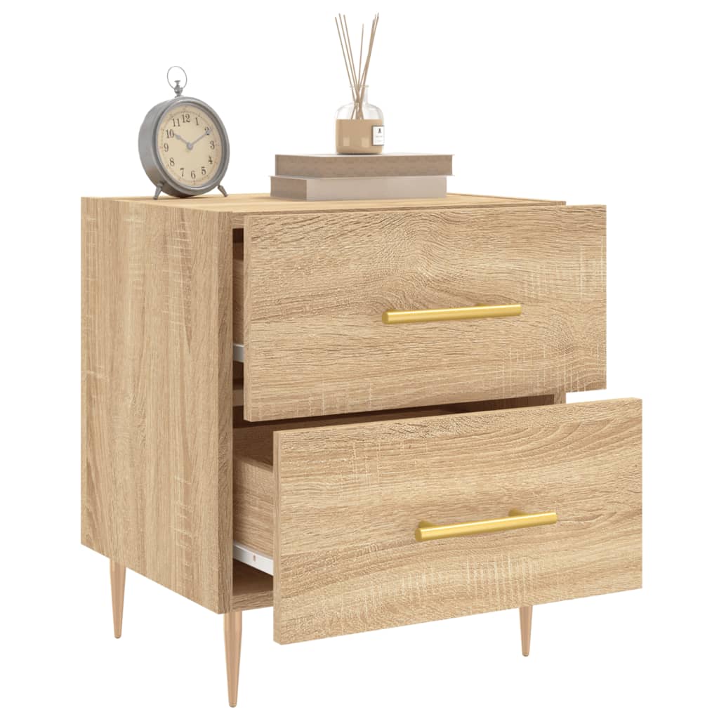 Bedside Cabinets 2 pcs Sonoma Oak 40x35x47.5 cm Engineered Wood