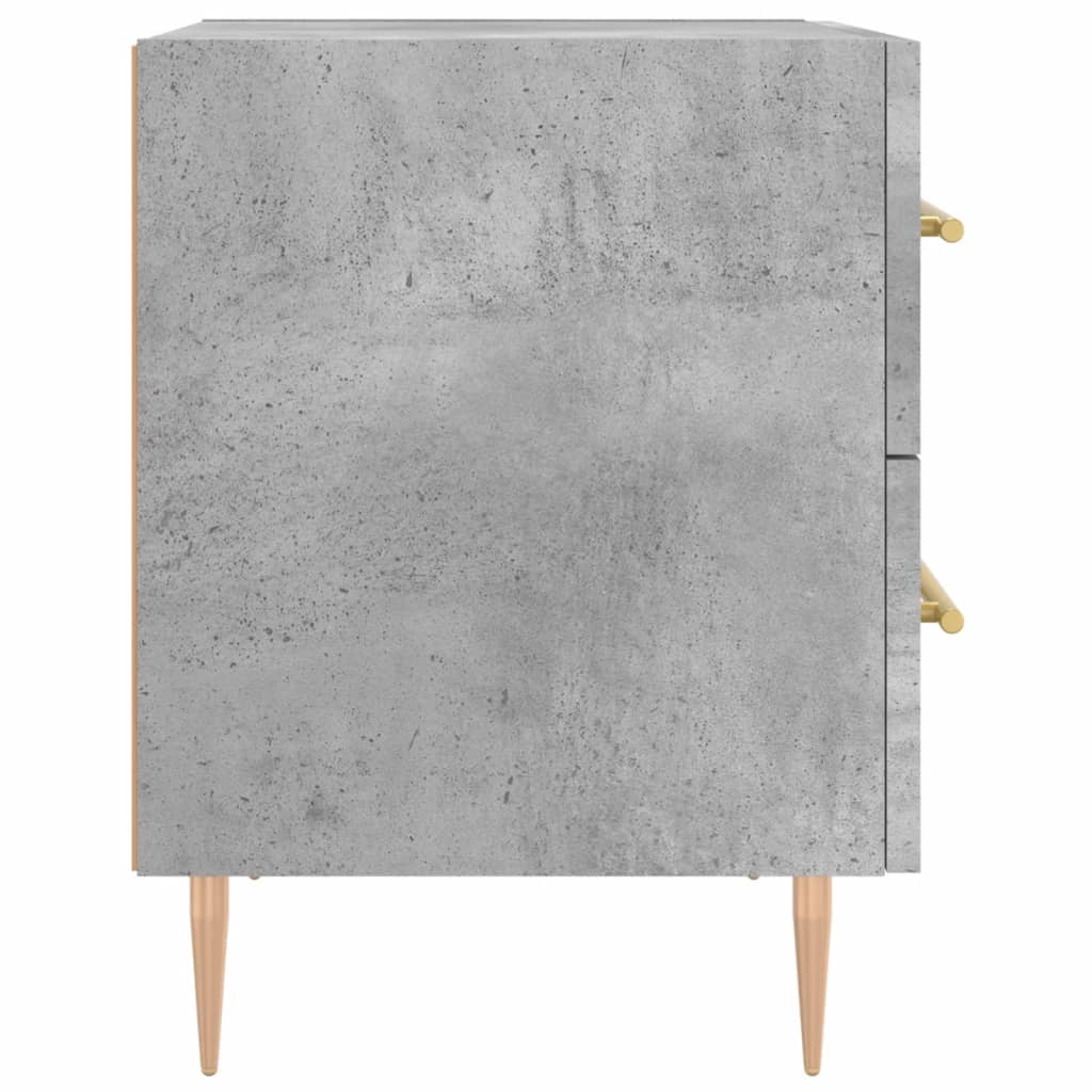 Bedside Cabinet Concrete Grey 40x35x47.5 cm Engineered Wood