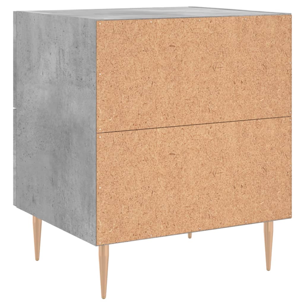 Bedside Cabinet Concrete Grey 40x35x47.5 cm Engineered Wood