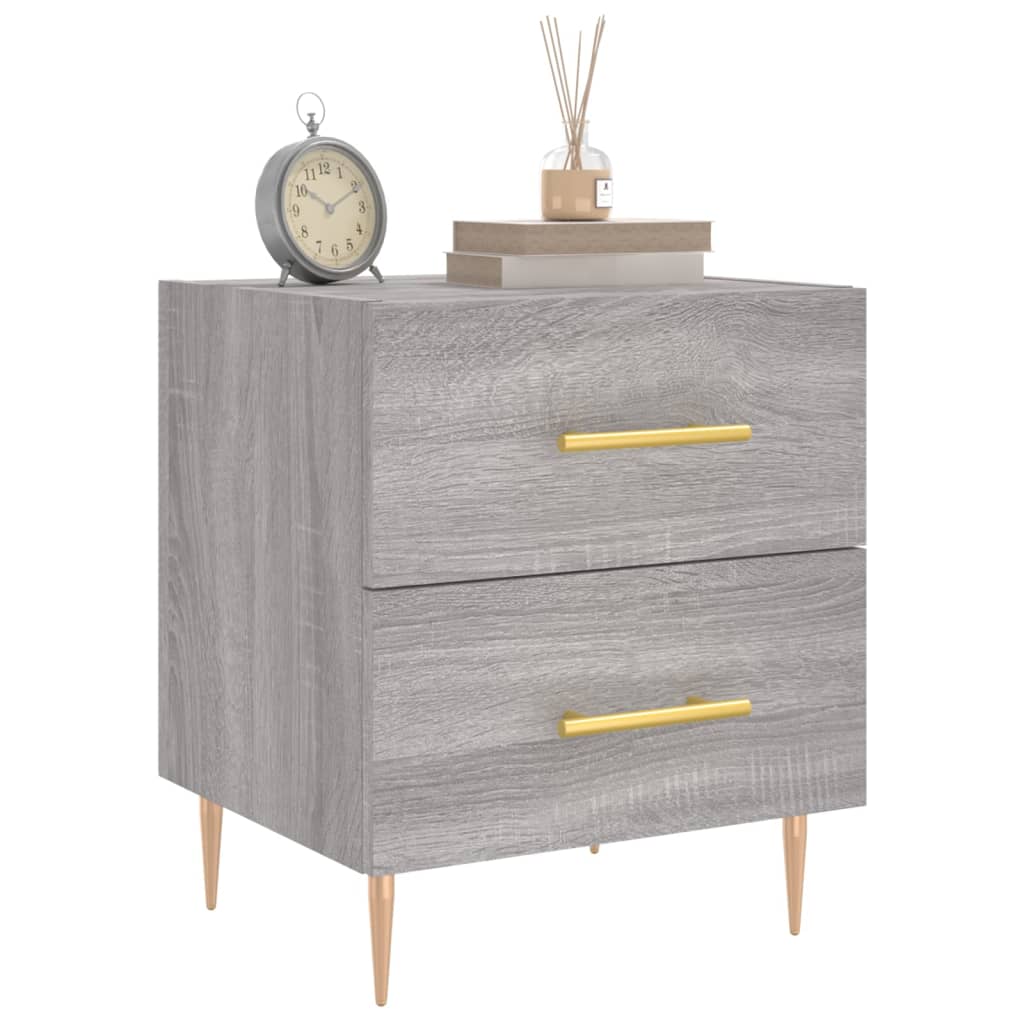 Bedside Cabinet Grey Sonoma 40x35x47.5 cm Engineered Wood