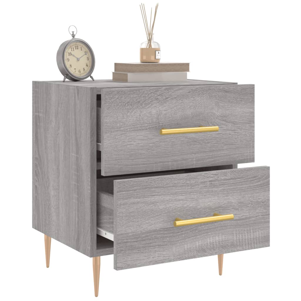 Bedside Cabinet Grey Sonoma 40x35x47.5 cm Engineered Wood
