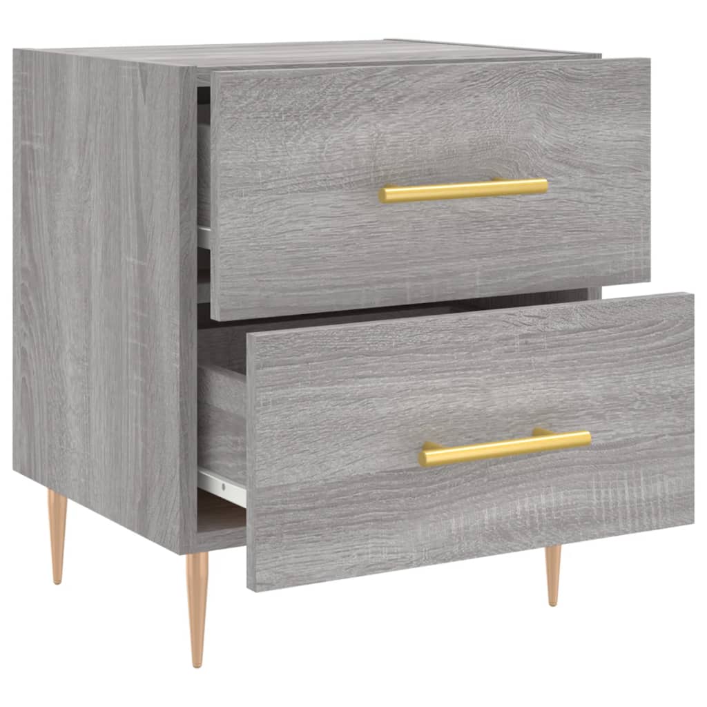 Bedside Cabinet Grey Sonoma 40x35x47.5 cm Engineered Wood