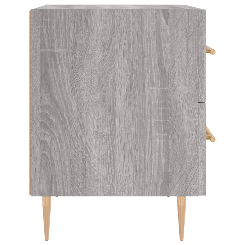 Bedside Cabinet Grey Sonoma 40x35x47.5 cm Engineered Wood