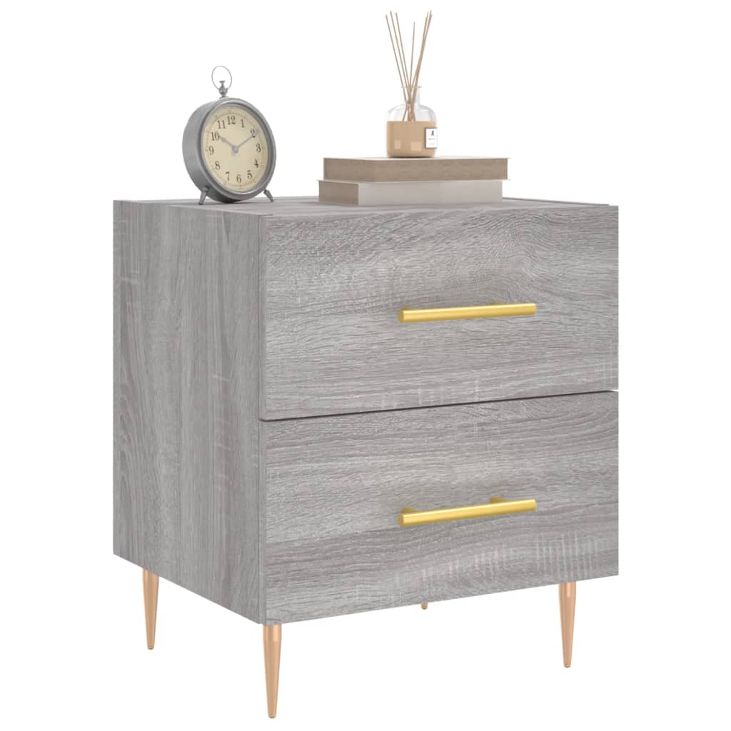 Bedside Cabinets 2 pcs Grey Sonoma 40x35x47.5 cm Engineered Wood