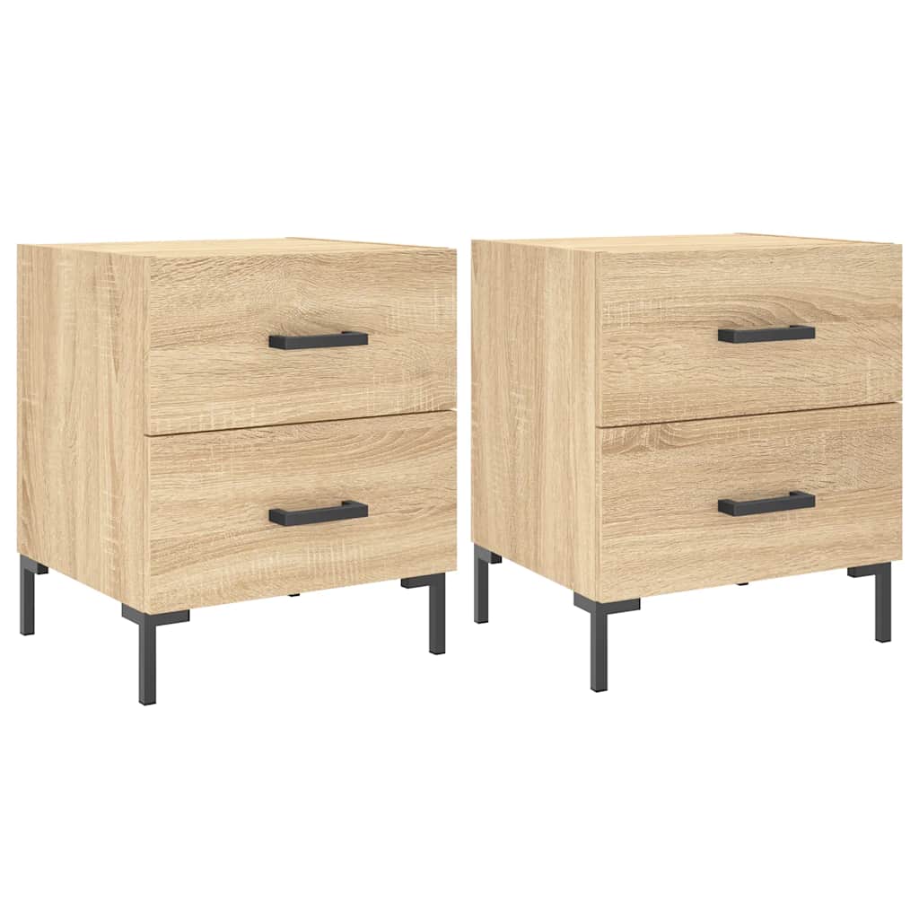 Bedside Cabinets 2 pcs Sonoma Oak 40x35x47.5 cm Engineered Wood