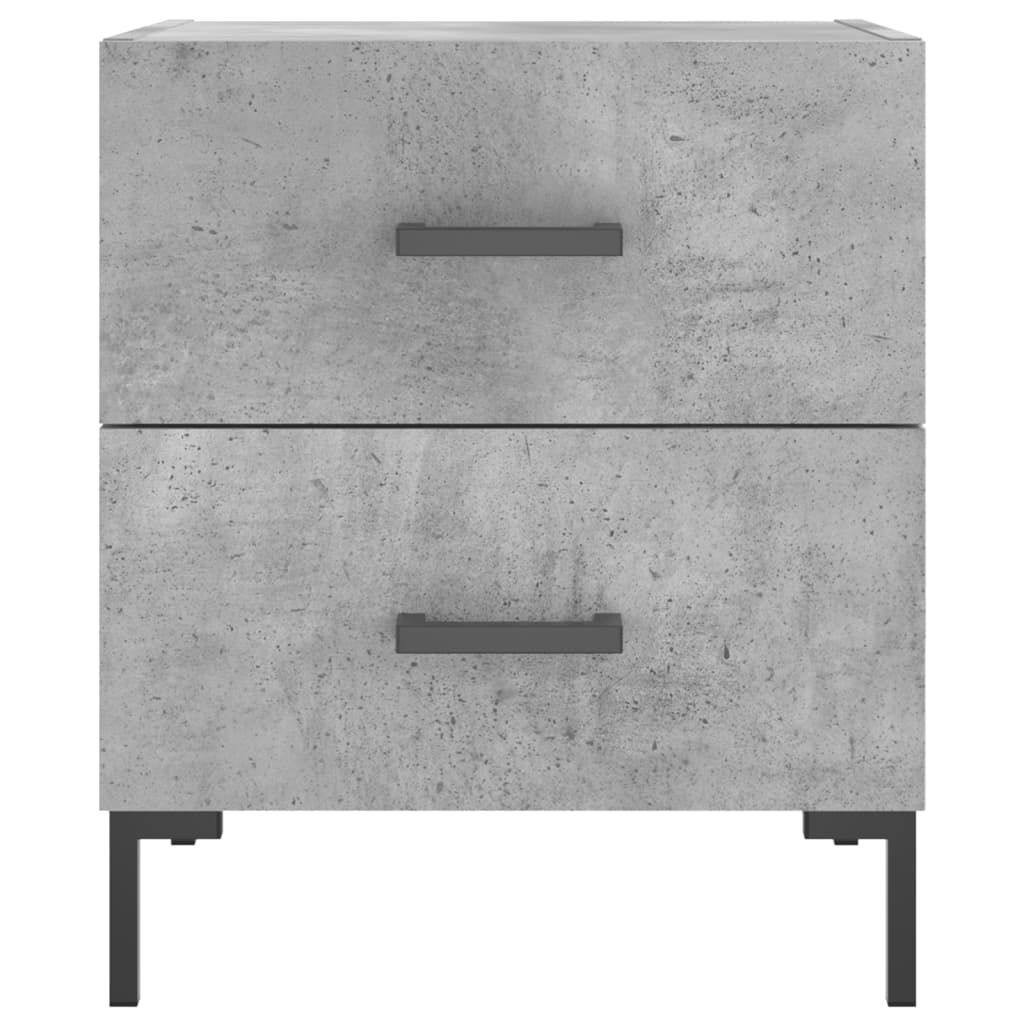 Bedside Cabinet Concrete Grey 40x35x47.5 cm Engineered Wood
