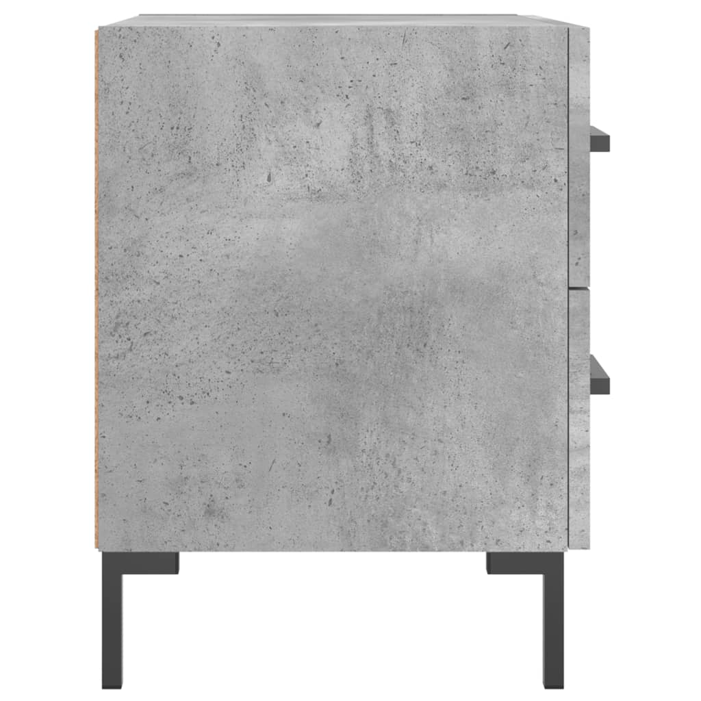 Bedside Cabinet Concrete Grey 40x35x47.5 cm Engineered Wood