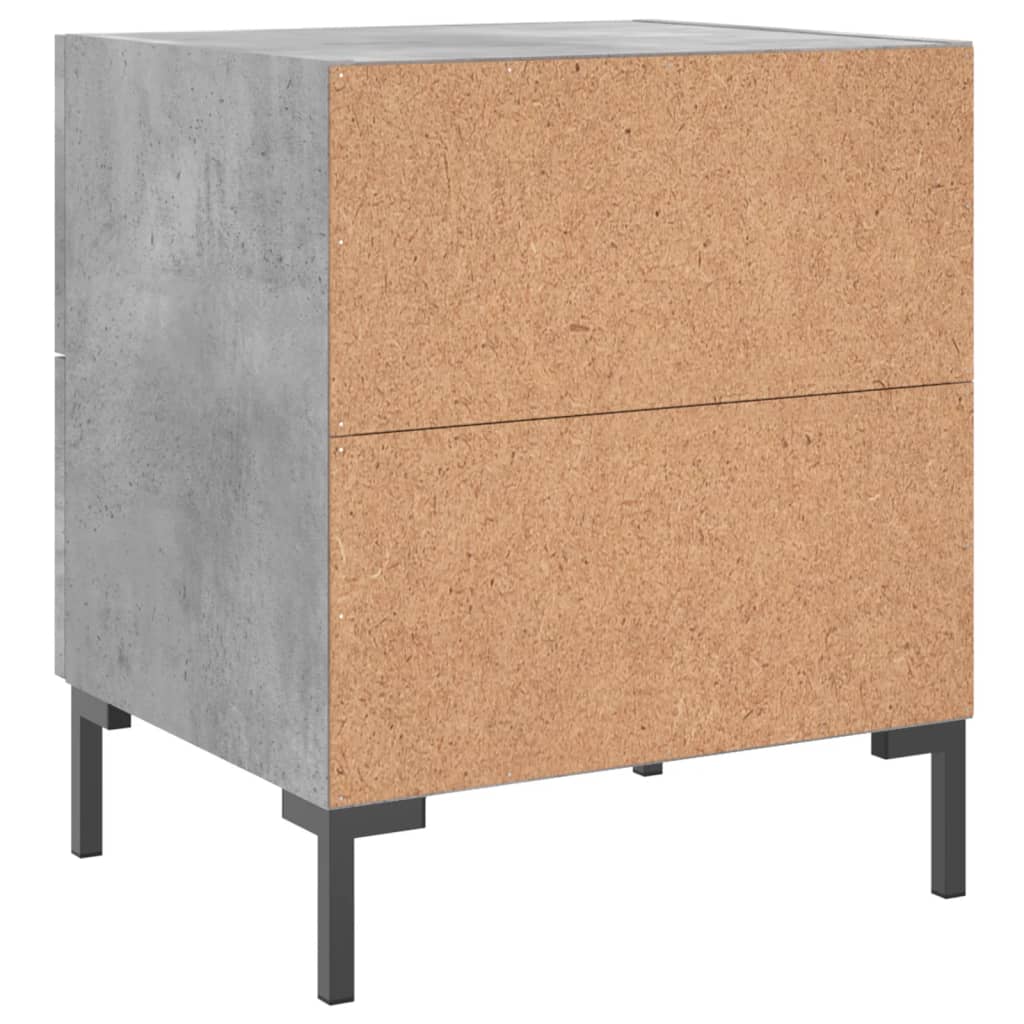 Bedside Cabinet Concrete Grey 40x35x47.5 cm Engineered Wood
