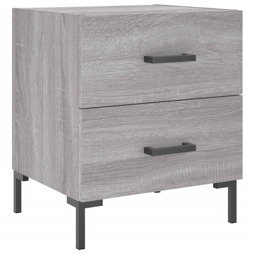 Bedside Cabinet Grey Sonoma 40x35x47.5 cm Engineered Wood